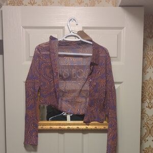 Stylish Purple and Orange Women's Jacket